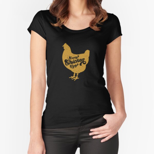 Vista previa del artículo con la obra «Crazy Chicken Lady - idea del regalo del granjero del pollo Whisperer Chicken Lover», diseñado y vendido por lookhumandesign.
