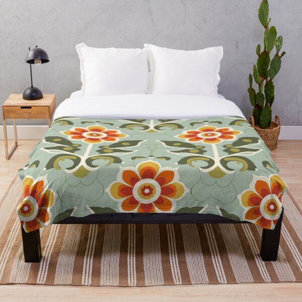 Item preview, Vintage Blooms - Retro Flower Pattern designed and sold by Dazzling Studio Art.