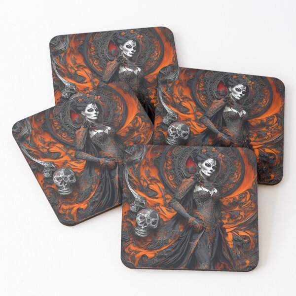 Item preview, Elegant gorgeous La Calavera Catrina, Lady of the afterlife, the Elegant Skull designed and sold by Fantasymachine.
