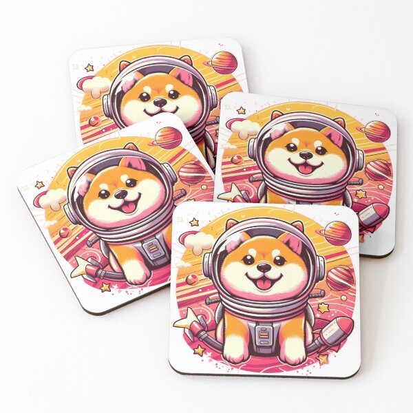 Item preview, "Happy Shiba Inu Astronaut: Exploring the Cosmos" designed and sold by Pearlsiwa.