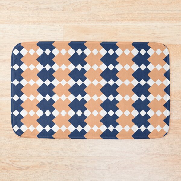 Item preview, Seamless geometric pattern with rhombuses in retro style, seamless two tone blue and beige diamond pattern with stripes as abstract background designed and sold by pipikijung.