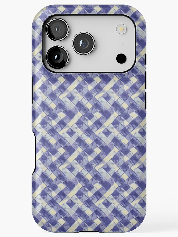Thumbnail 1 of 4, iPhone Case, Blue Tile Pattern designed and sold by DestoPattern.