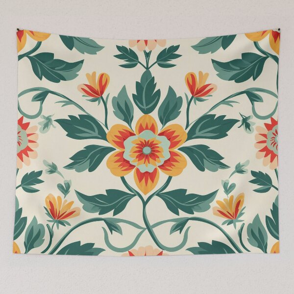 Item preview, Vintage Blooms - Retro Flower Pattern designed and sold by Dazzling Studio Art.