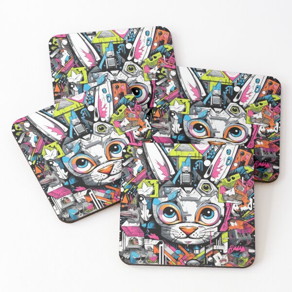 Item preview, Grafitti Inspiration Bunny graffiti & geometry abstract designed and sold by Toms Tee.