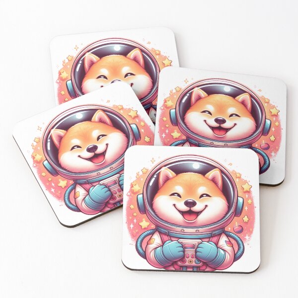 Item preview, "Happy Shiba Inu Astronaut: Exploring the Cosmos" designed and sold by Pearlsiwa.