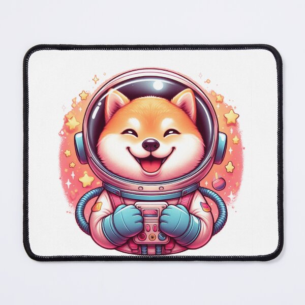 Item preview, "Happy Shiba Inu Astronaut: Exploring the Cosmos" designed and sold by Pearlsiwa.