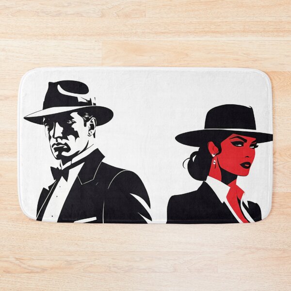 Item preview, Historical Intrigue: Mafia Depicted in Unique Digital Silhouettes designed and sold by Artedig.