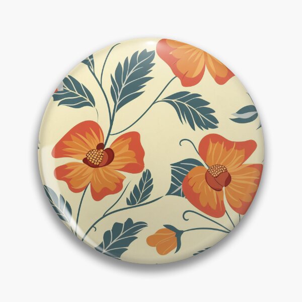 Item preview, Flores vintage - Patrón de flores retro designed and sold by Dazzling Studio Art.