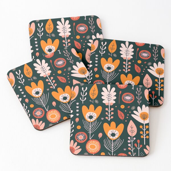 Item preview,   Scandinavian flower leaf pattern  designed and sold by Bubblegirl17.