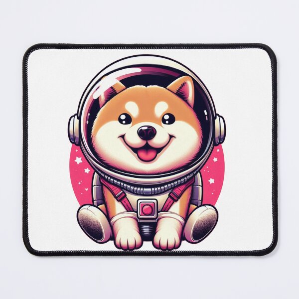 Item preview, "Happy Shiba Inu Astronaut: Exploring the Cosmos" designed and sold by Pearlsiwa.