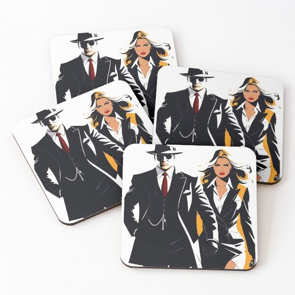 Item preview, Mafia in Monochrome: Digital Silhouettes Reveal Hidden Truths designed and sold by Artedig.