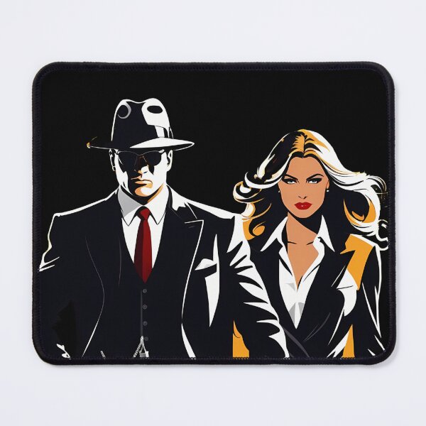 Item preview, Mafia in Monochrome: Digital Silhouettes Reveal Hidden Truths designed and sold by Artedig.