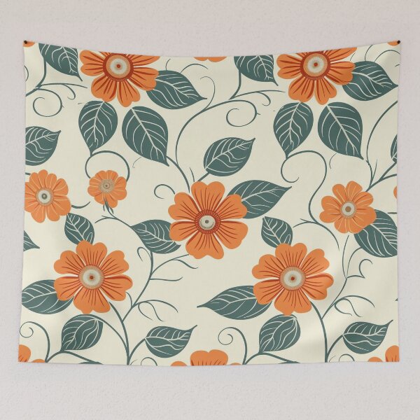 Artikelvorschau, Vintage-Blüten - Retro-Blumenmuster entworfen und verkauft von Dazzling Studio Art.