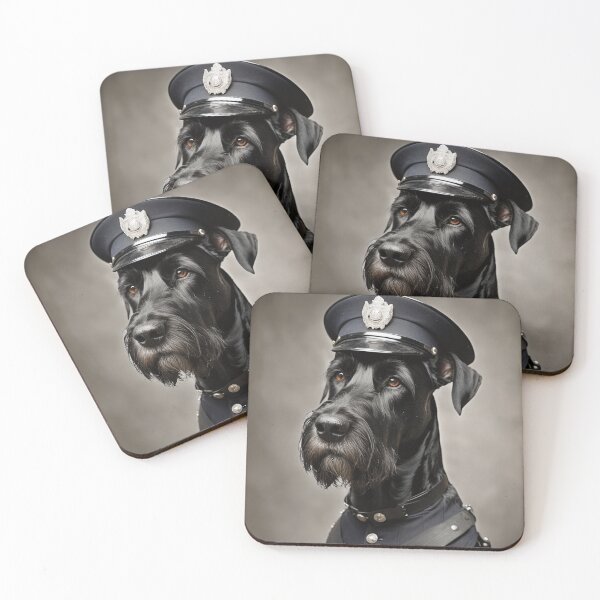 Item preview, Giant Schnauzer police designed and sold by K9-wallart.
