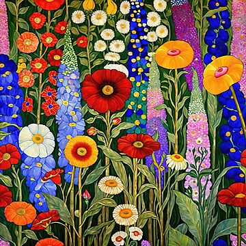 Aperçu de l'œuvre Jardin de fleurs Gustav Klimt de maniacfitness