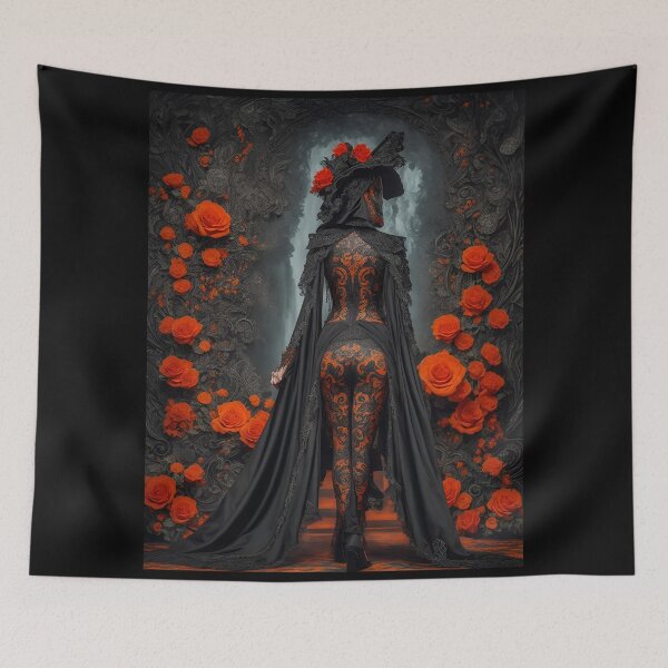 Item preview, Elegant gorgeous La Calavera Catrina, Lady of the afterlife, the Elegant Skull designed and sold by Fantasymachine.