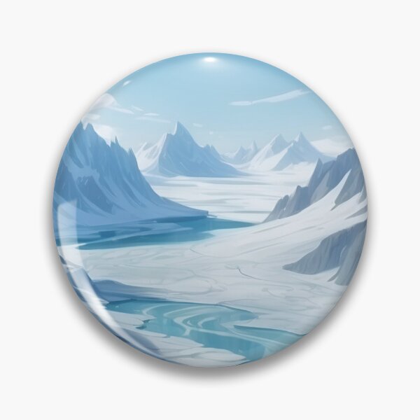 Item preview, Icy valleys with frozen rivers and mountains covered with snow. Cartoon sketch painting style designed and sold by Andrey-Myagkov.