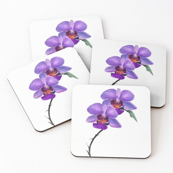 Item preview, Purple Orchid Flower - Minimalistic designed and sold by Goddess-Arts.