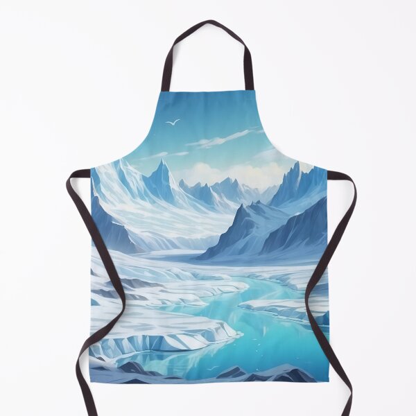 Item preview, Copy of Icy valleys with frozen rivers and mountains covered with snow. Cartoon sketch painting style designed and sold by Andrey-Myagkov.