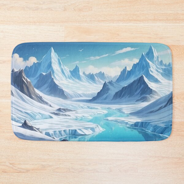 Item preview, Copy of Icy valleys with frozen rivers and mountains covered with snow. Cartoon sketch painting style designed and sold by Andrey-Myagkov.