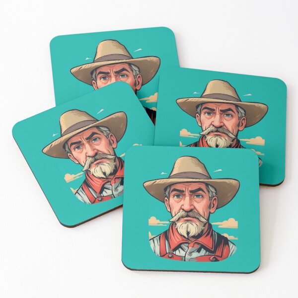 Item preview, Head of a bearded farmer wearing a hat designed and sold by HarridanCreates.