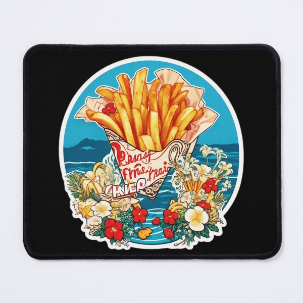 Item preview, Golden French Fries by The Beach with Hawaiian Orchid Flowers designed and sold by NautiChic.