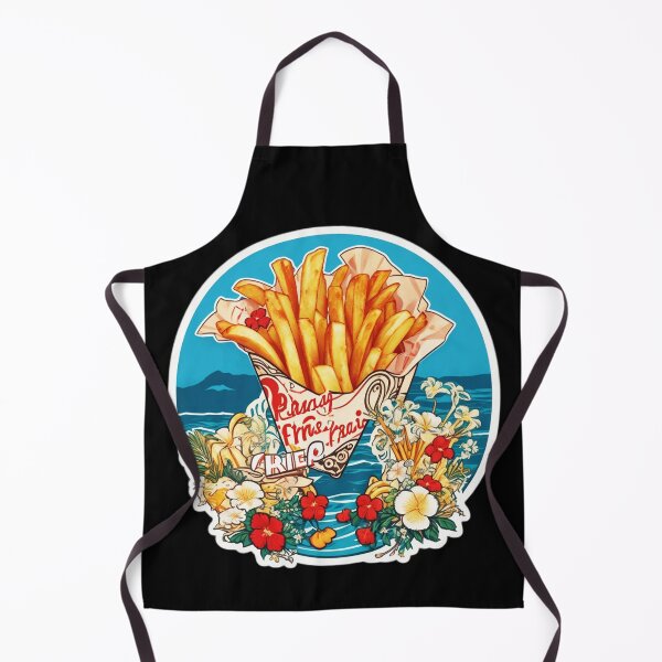 Item preview, Golden French Fries by The Beach with Hawaiian Orchid Flowers designed and sold by NautiChic.