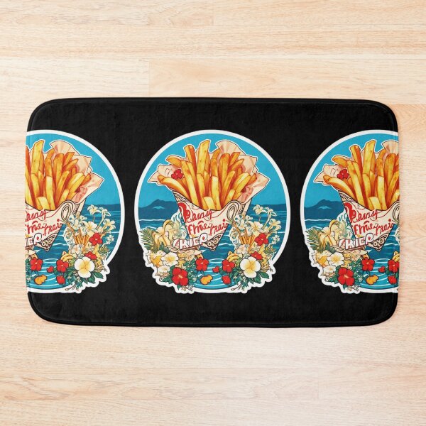 Item preview, Golden French Fries by The Beach with Hawaiian Orchid Flowers designed and sold by NautiChic.