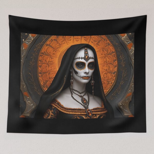 Item preview, Elegant gorgeous La Calavera Catrina, Lady of the afterlife, the Elegant Skull designed and sold by Fantasymachine.