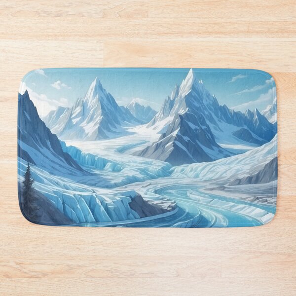 Item preview, Copy of Icy valleys with frozen rivers and mountains covered with snow. Cartoon sketch painting style designed and sold by Andrey-Myagkov.