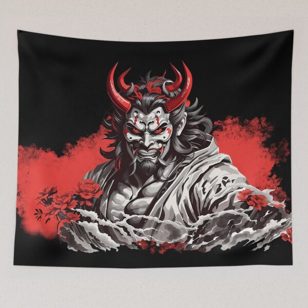 Item preview, Samurai demon mask designed and sold by apicon.
