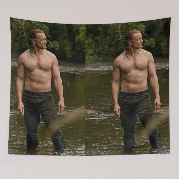 Item preview,  Sam heughan shirtless designed and sold by warshipologiste.