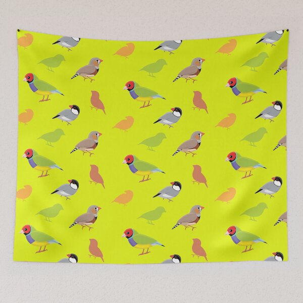 Item preview, Cute Bird Finches Set Cartoon designed and sold by SUPERHERON.