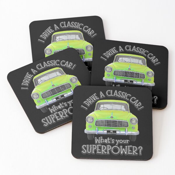 Item preview, Florescent Green FE Holden  - I DRIVE A CLASSIC CAR, whats your SuperPower? designed and sold by Michael van der Hoorn.