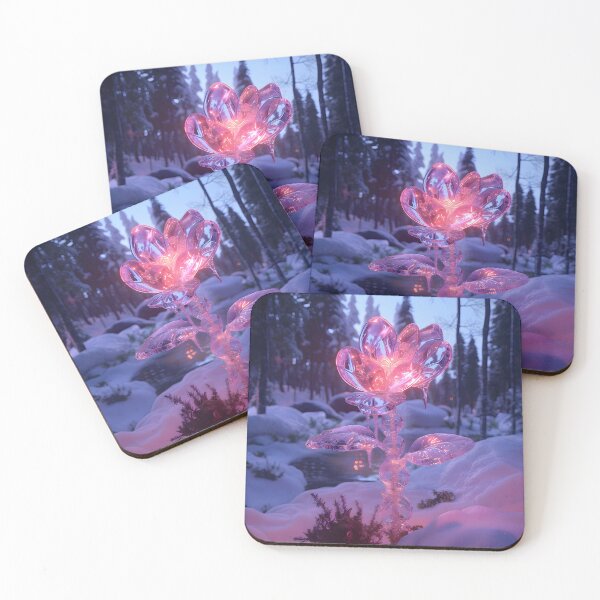 Item preview, Rosy Frost Blossom designed and sold by AI-Only Creations.