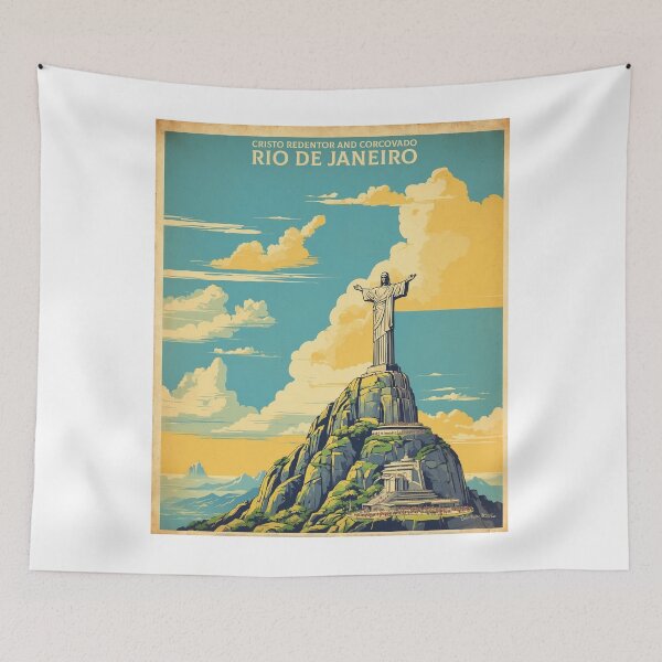 Item preview, Cristo Redentor Brazil Vintage Poster Tourism  designed and sold by TravelersGems.