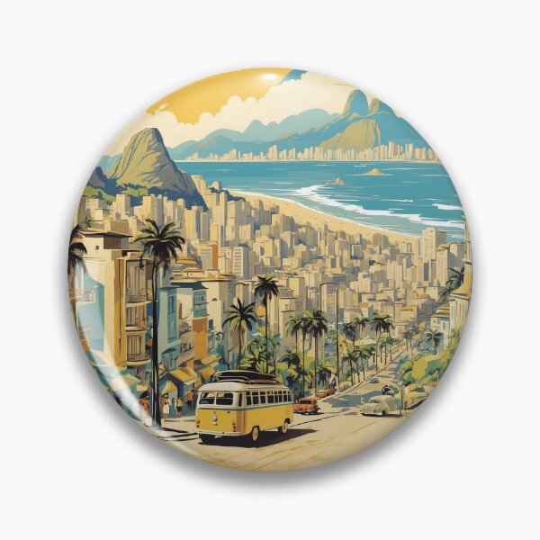 Item preview, Copacabana Rio de Janeiro Vintage Poster Tourism  designed and sold by TravelersGems.