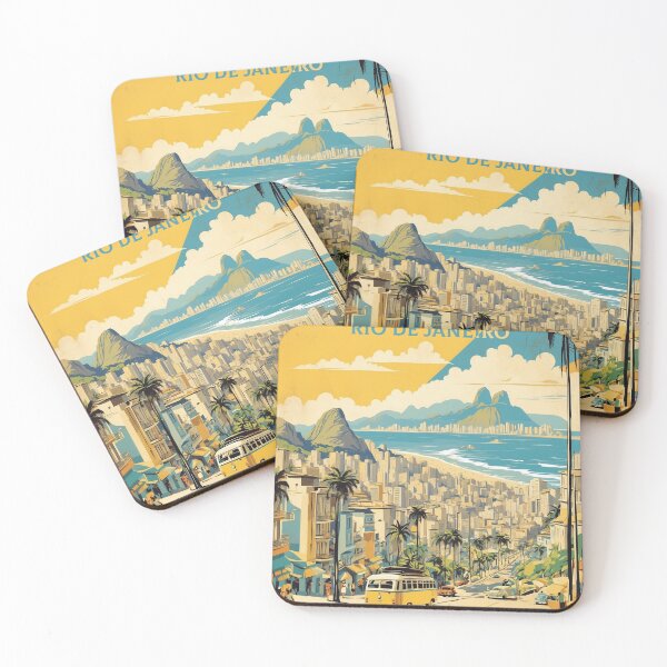 Item preview, Copacabana Rio de Janeiro Vintage Poster Tourism  designed and sold by TravelersGems.