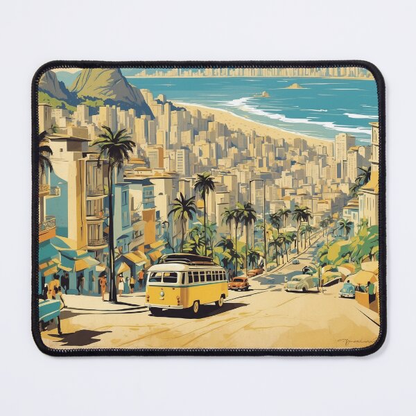Item preview, Copacabana Rio de Janeiro Vintage Poster Tourism  designed and sold by TravelersGems.