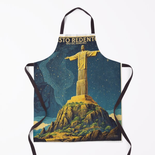Item preview, Cristo Redentor Brasil Vintage Poster Turismo designed and sold by TravelersGems.