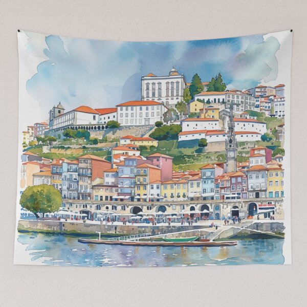 Item preview, Watercolor Design of Vila Nova de Gaia - Portugal  designed and sold by Sketch-Shack.