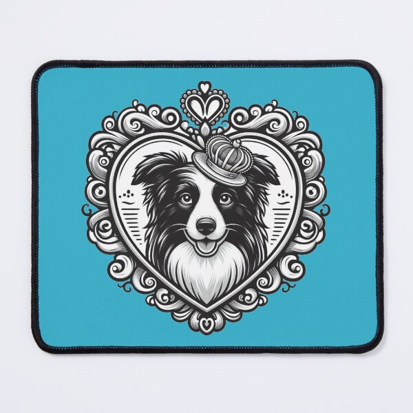 Item preview, Border Collie Black And White Dog smiley Crown Dog Valentine designed and sold by CoffeeIsATrip.