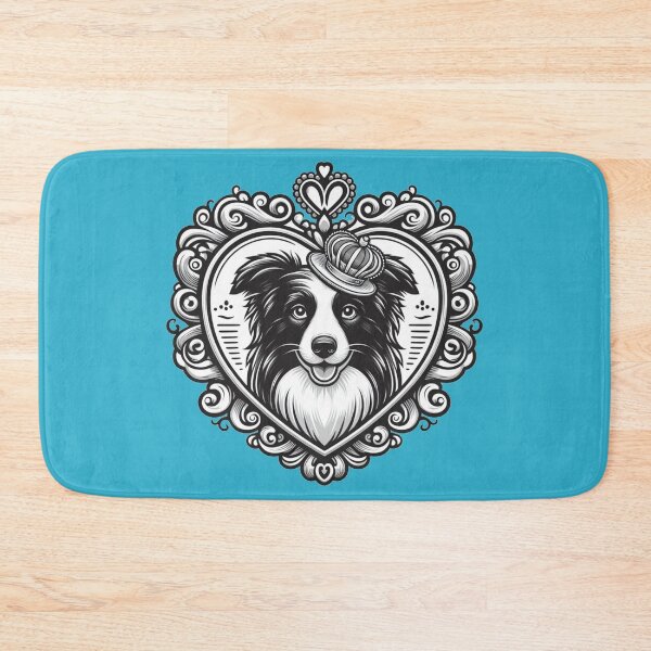 Item preview, Border Collie Black And White Dog smiley Crown Dog Valentine designed and sold by CoffeeIsATrip.