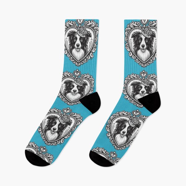 Item preview, Border Collie Black And White Dog smiley Crown Dog Valentine designed and sold by CoffeeIsATrip.