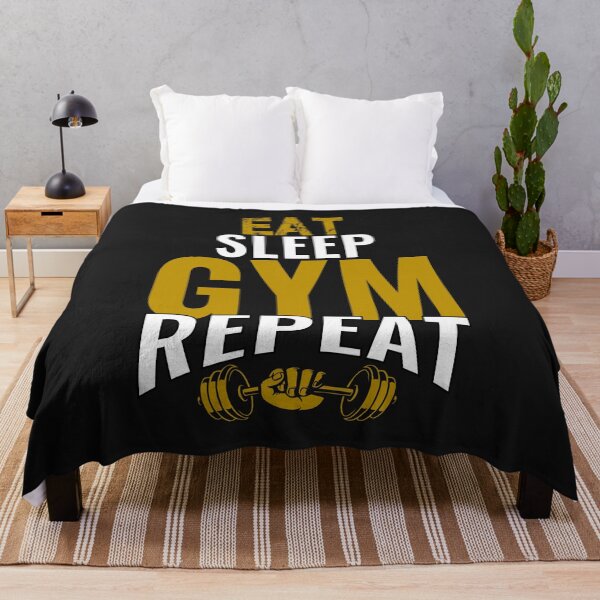 Artikelvorschau, Eat Sleep GYM Repeat T-Shirt entworfen und verkauft von FishingloversYT.