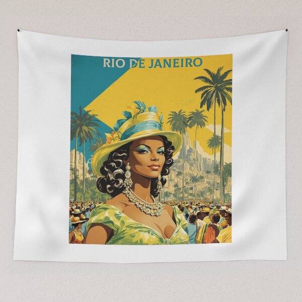 Item preview, Rio de Janeiro Brazil Vintage Poster Tourism  designed and sold by TravelersGems.
