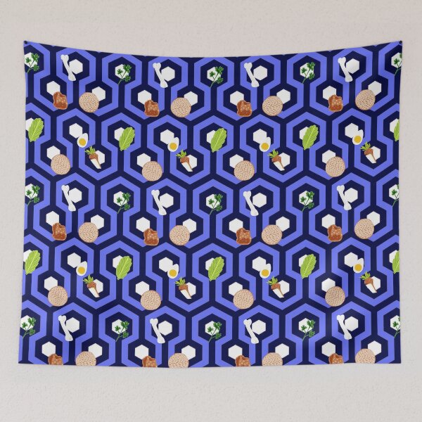 Item preview, Overlooked Seder Plate in Blue designed and sold by TillaCrowne.
