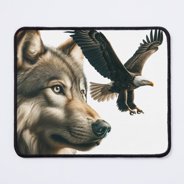 Item preview, Wolf and Eagle - Loyalty and Freedom designed and sold by StylishKat.