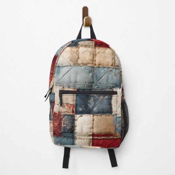Item preview, Vintage Geometric Distressed Patchwork Pattern designed and sold by SecretDicer.