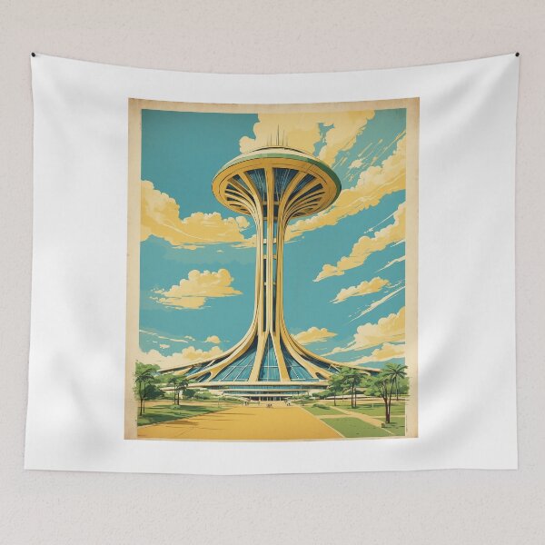 Item preview, Brasilia Brazil Vintage Poster Tourism  designed and sold by TravelersGems.